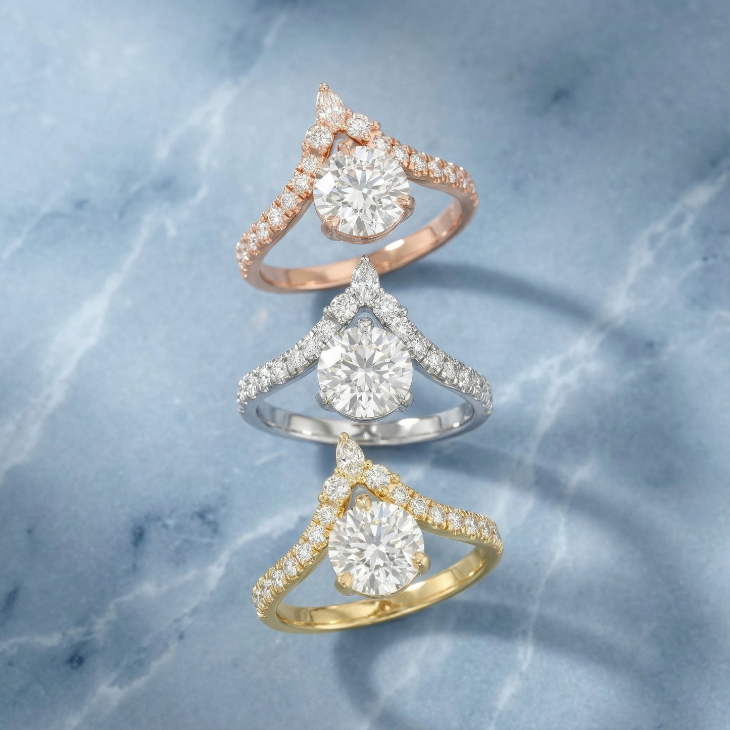 Round Cut Lab Grown Diamond Isabella Legacy Engagement Ring in Yellow Gold