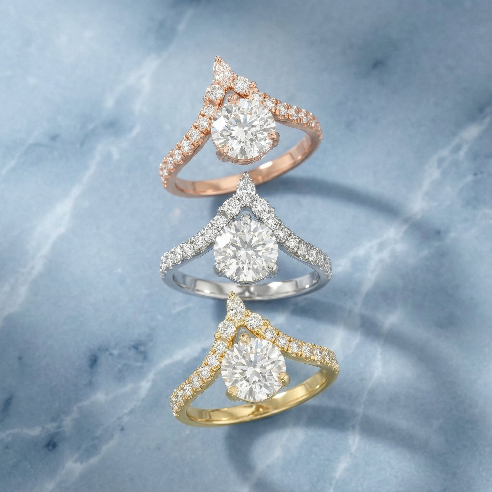 Round Cut Lab Grown Diamond Isabella Legacy Engagement Ring in Yellow Gold
