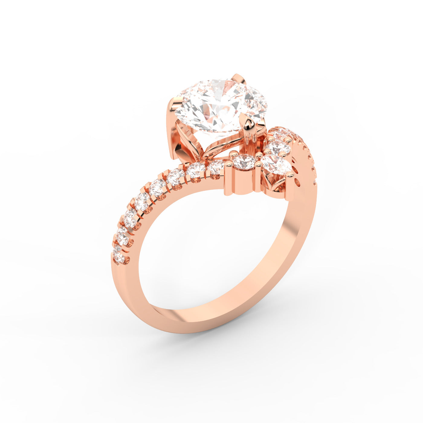 Round Cut Lab Grown Diamond Isabella Legacy Engagement Ring in Rose Gold
