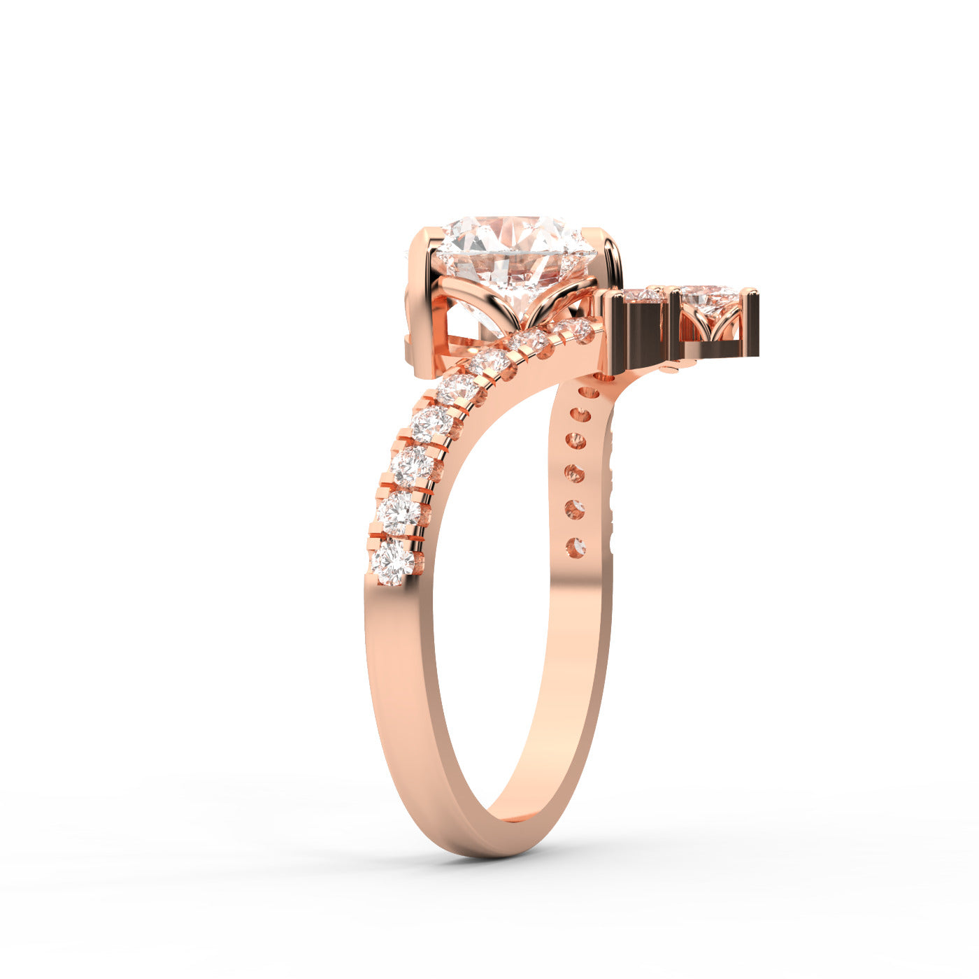 Round Cut Lab Grown Diamond Isabella Legacy Engagement Ring in Rose Gold