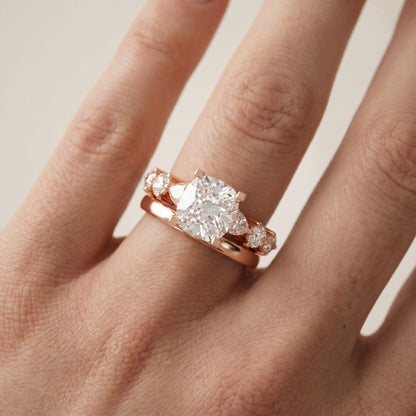 Cushion Cut Lab Grown Diamond Ring in Rose Gold