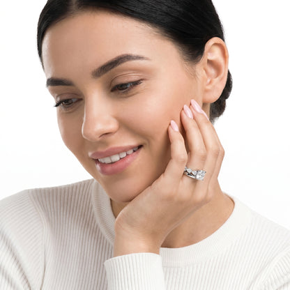 Cushion Cut Lab Grown Diamond Ring in White Gold
