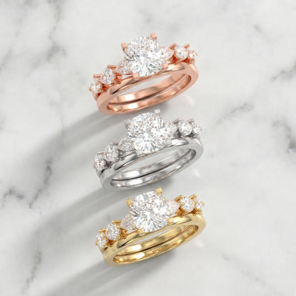 Cushion Cut Lab Grown Diamond Ring in Yellow Gold