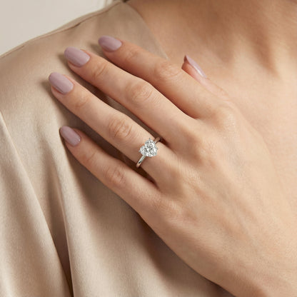 Heart Cut Lab Grown Diamond Solitaire Engagement Ring in Platinum