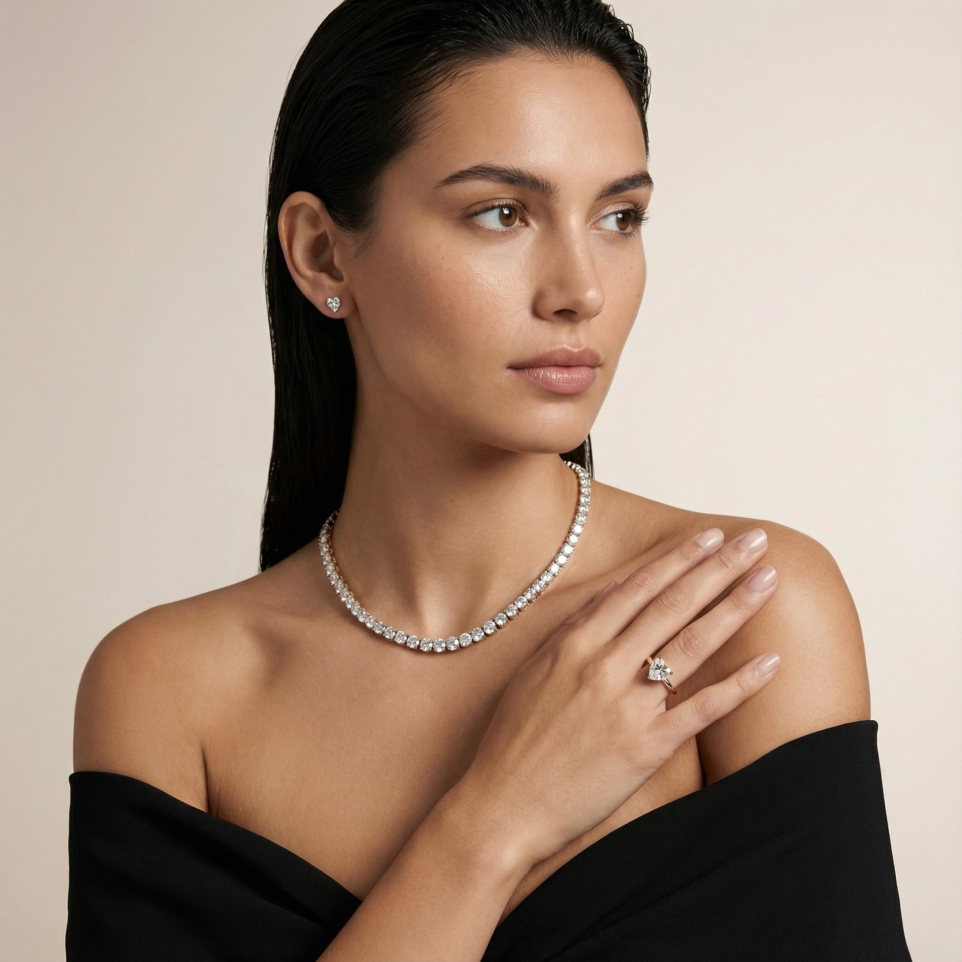 Heart Cut Lab Grown Diamond Engagement Ring in Yellow Gold Solitaire Setting