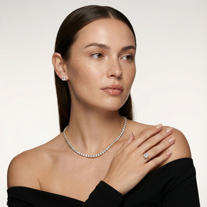 Yellow Gold Cushion Cut Lab Grown Diamond Solitaire Engagement Ring with claw prongs