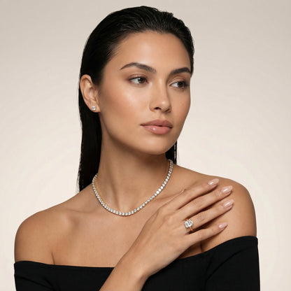 Radiant Cut Lab Grown Diamond Solitaire Engagement Ring in Rich Yellow Gold