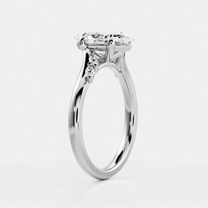 Marquise Cut Lab Grown Diamond Ring in White Gold