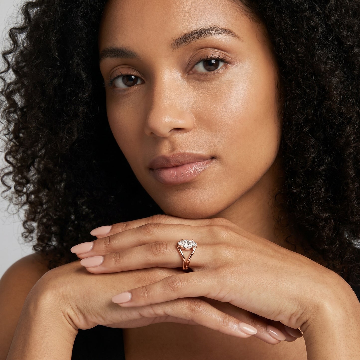 Marquise Cut Lab Grown Diamond Ring in Rose Gold