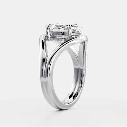 Marquise Cut Lab Grown Diamond Ring in White Gold