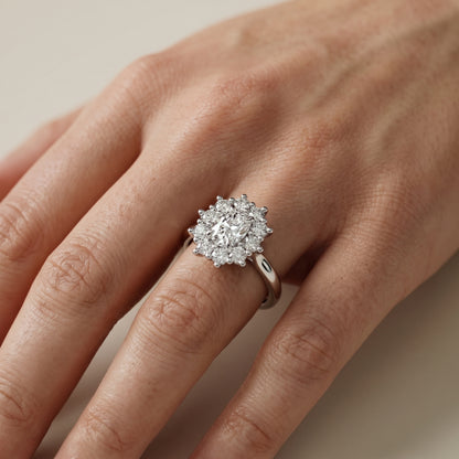 Cushion Cut Lab Grown Diamond Ring in Platinum