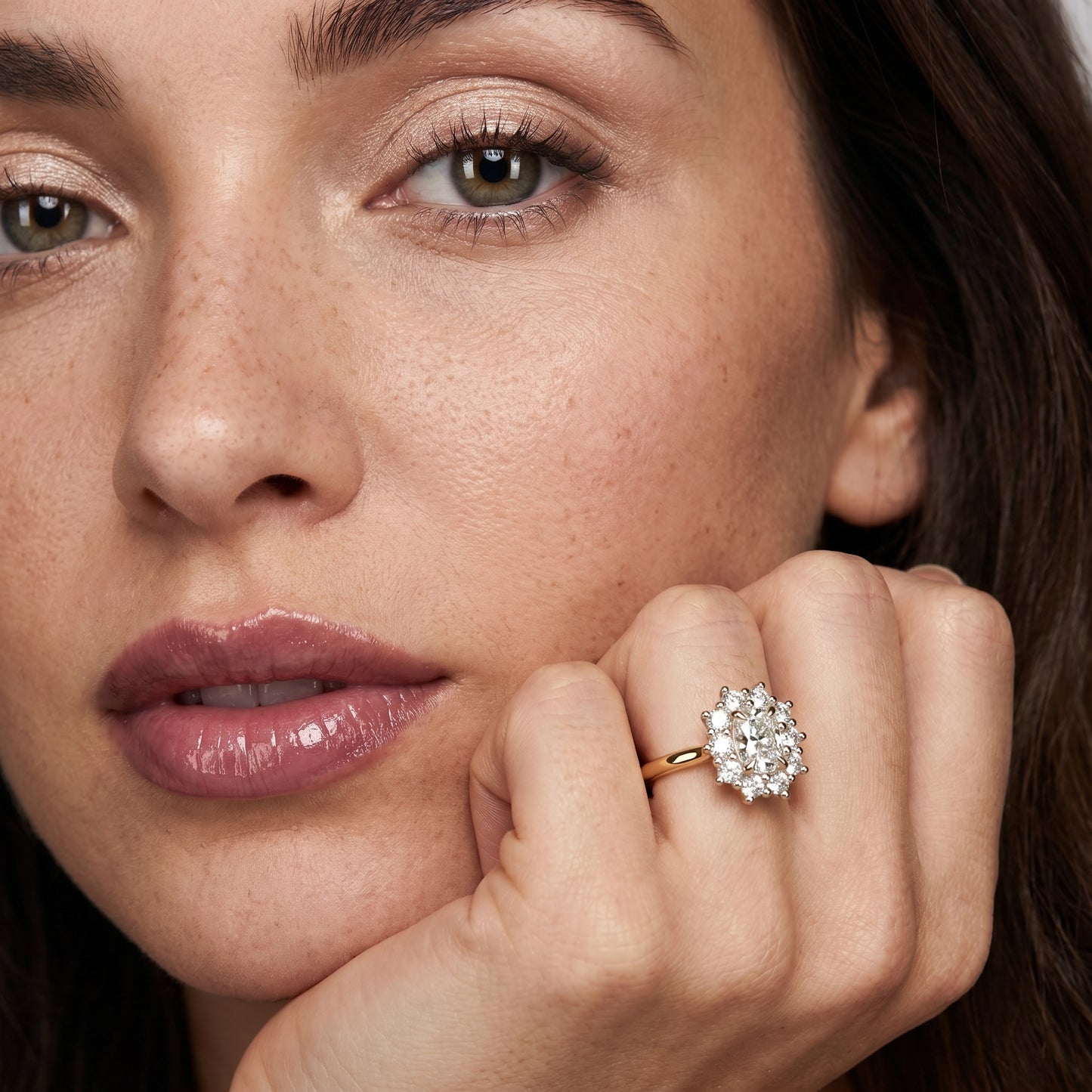 Cushion Cut Lab Grown Diamond Ring in Yellow Gold