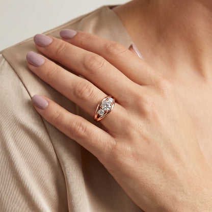 Round Cut Lab Grown Diamond Ring in Rose Gold