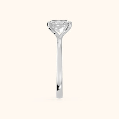 Matilda Cathedral Solitaire Radiant Diamond Engagement Ring in Silver - SideView.webp