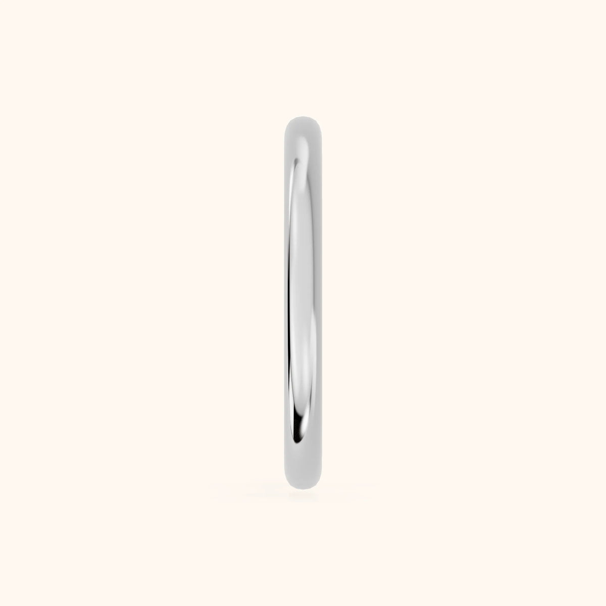 Justine Classic Low Dome Wedding Band in Platinum - SideView