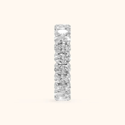 Renata Shared Prong Oval Diamond Eternity Band in Platinum - SideView