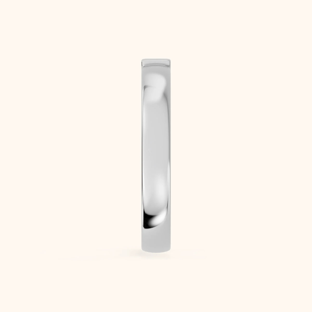 Kalina Channel Set Baguette Diamond Wedding Band in White Gold - SideView
