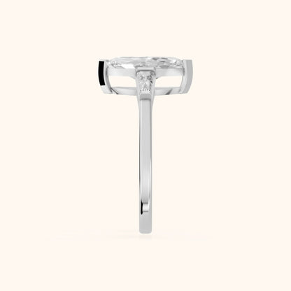 Winnie Three-Stone Marquise Diamond Engagement Ring in White Gold - SideView.webp