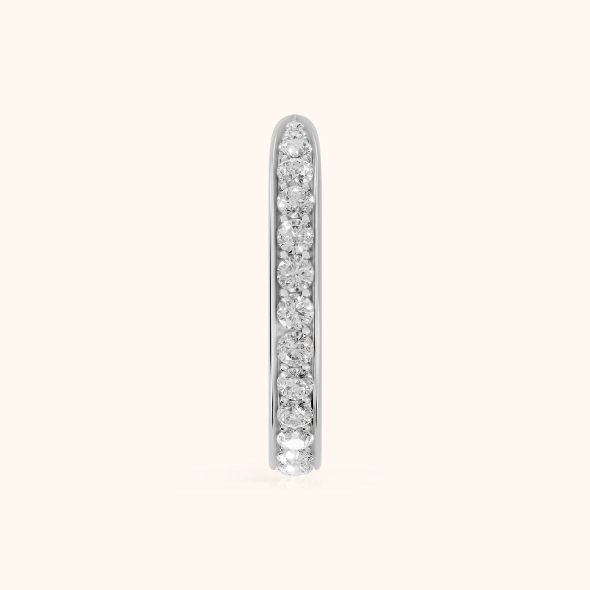 Clara Tapered Riviera Round Diamond Eternity Band in Platinum - SideView