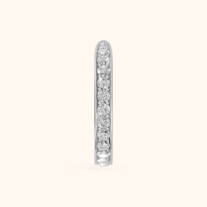 Clara Tapered Riviera Round Diamond Eternity Band in Platinum - SideView