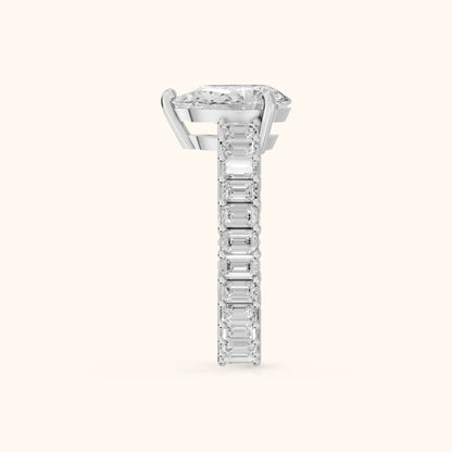 Mallory Shared Prong Pear Diamond Engagement Ring in Platinum - SideView.webp