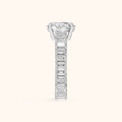 Mallory Shared Prong Oval Diamond Engagement Ring in White Gold - SideView.webp