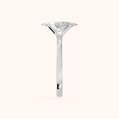 Matilda Cathedral Solitaire Marquise Diamond Engagement Ring in White Gold - SideView.webp