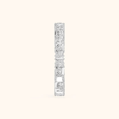 Manon Shared Prong Princess Diamond Eternity Band in Silver - SideView