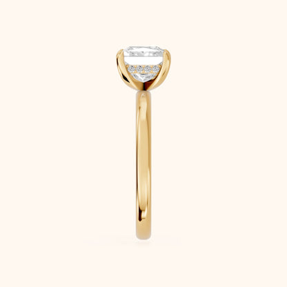 Charlotte Charm Solitaire Princess Diamond Engagement Ring in Yellow Gold - SideView