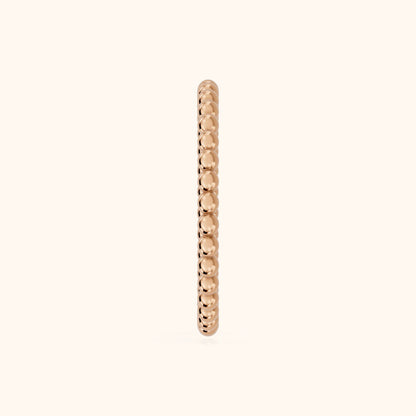 Naya Milgrain Wedding Band in Rose Gold - SideView