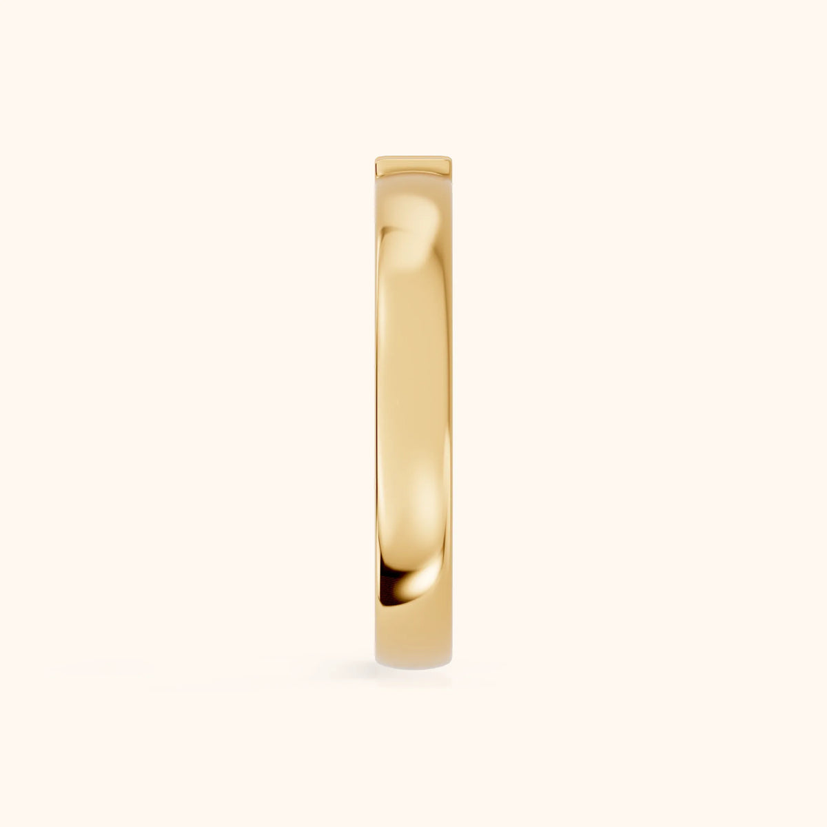Kalina Channel Set Baguette Diamond Wedding Band in Yellow Gold - SideView