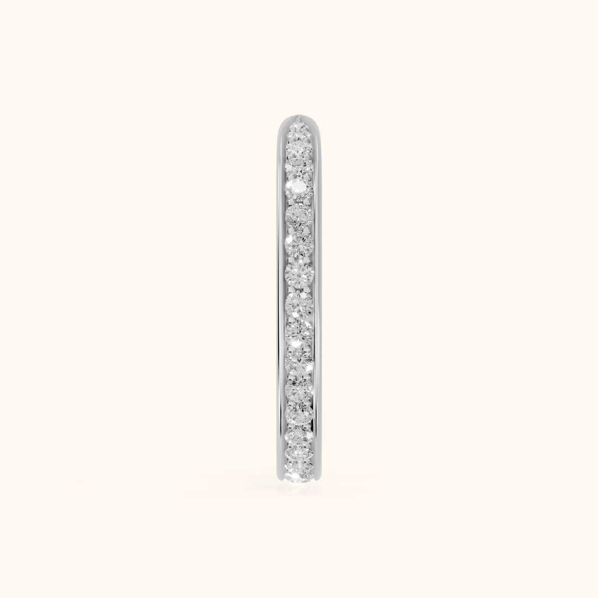 Zita Tapered Riviera Round Diamond Eternity Band in Platinum - SideView