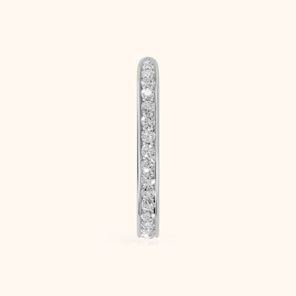Zita Tapered Riviera Round Diamond Eternity Band in Platinum - SideView