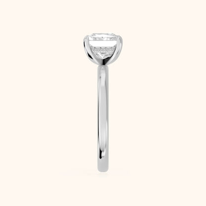 Charlotte Charm Solitaire Princess Diamond Engagement Ring in Silver - SideView