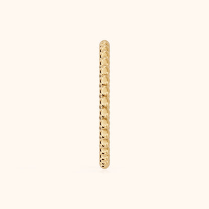 Naya Milgrain Wedding Band in Yellow Gold - SideView