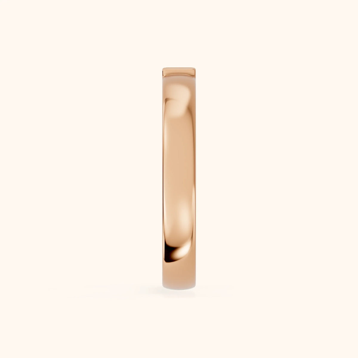 Kalina Channel Set Baguette Diamond Wedding Band in Rose Gold - SideView