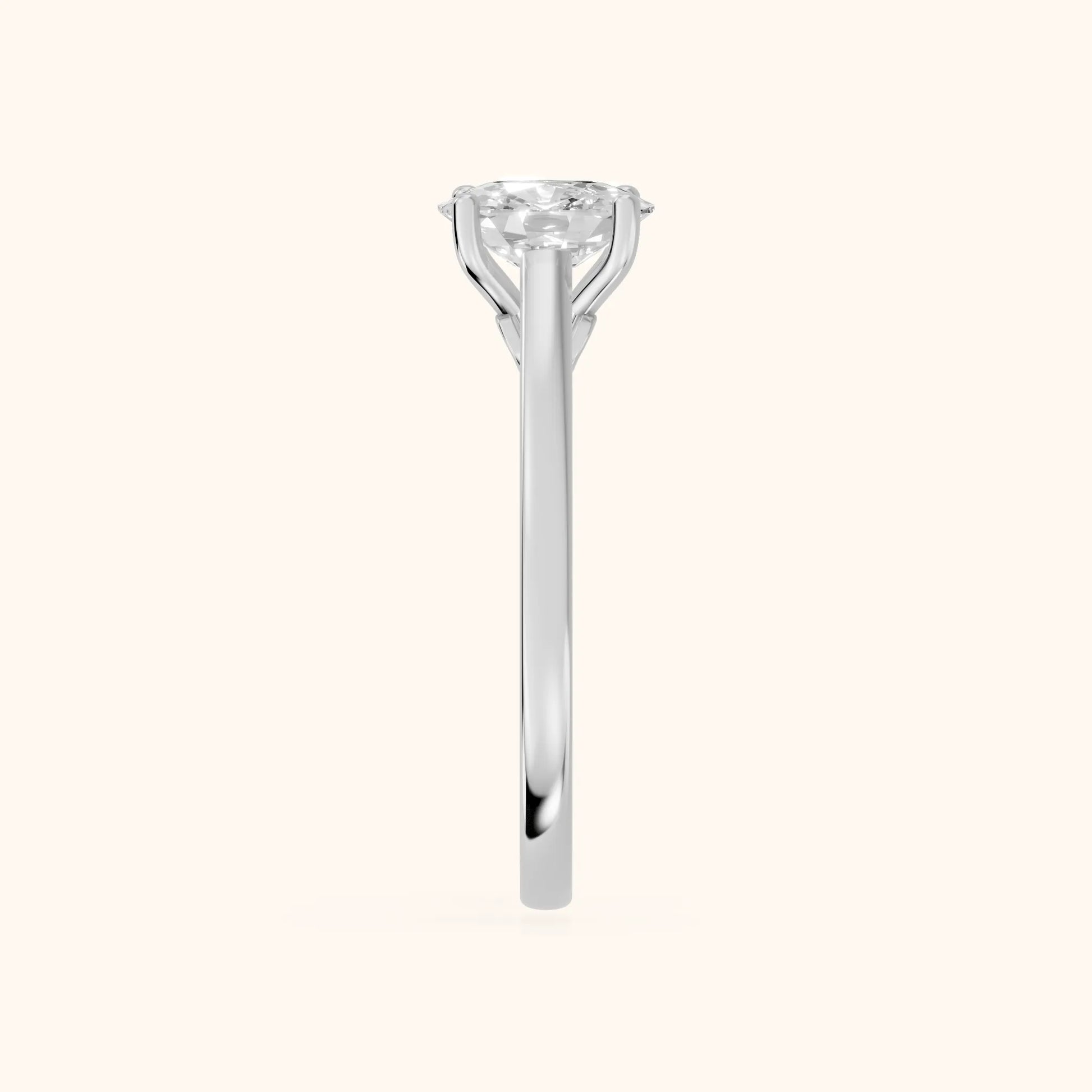 Iris Vintage Cushion Diamond Engagement Ring in Platinum - SideView