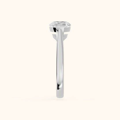 Magnolia East-West Marquise Diamond Engagement Ring in Platinum - SideView.webp