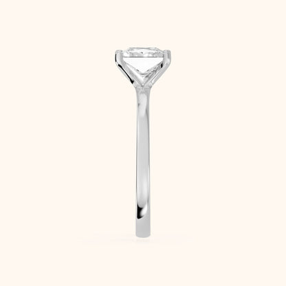 Matilda Cathedral Solitaire Princess Diamond Engagement Ring in Silver - SideView.webp