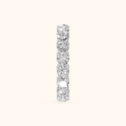 Dara Shared Prong Round Diamond Eternity Band in Silver - SideView
