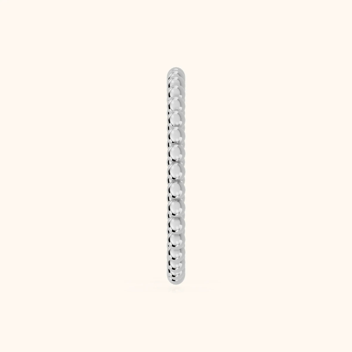 Naya Milgrain Wedding Band in Silver - SideView