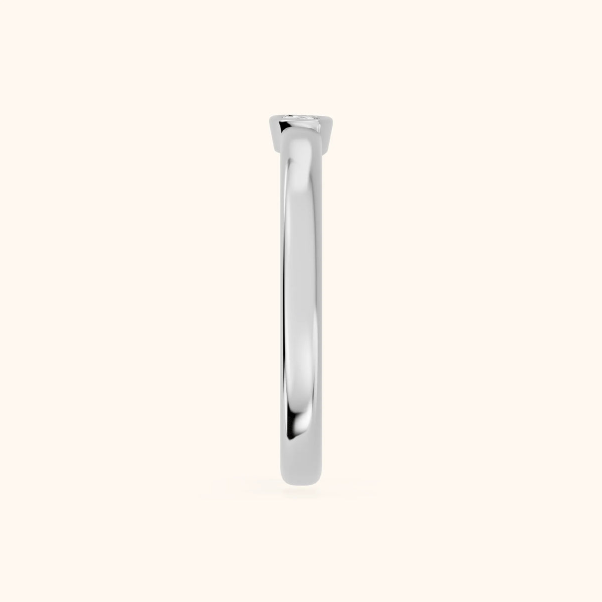Renee Bezel Marquise Diamond Wedding Band in Platinum - SideView