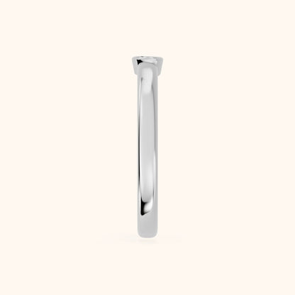 Renee Bezel Marquise Diamond Wedding Band in Platinum - SideView