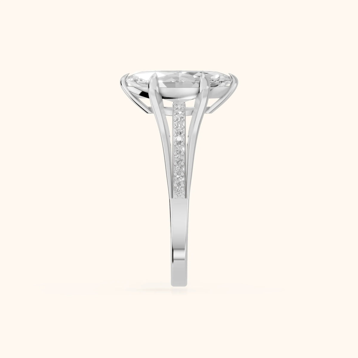Lucinda Split Shank Marquise Diamond Engagement Ring in White Gold - SideView.webp