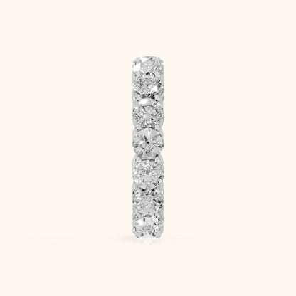 Camille Shared Prong Round Diamond Eternity Band in White Gold - SideView