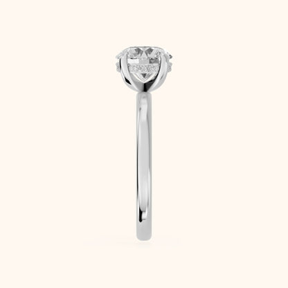 Charlotte Charm Solitaire Round Diamond Engagement Ring in Platinum - SideView
