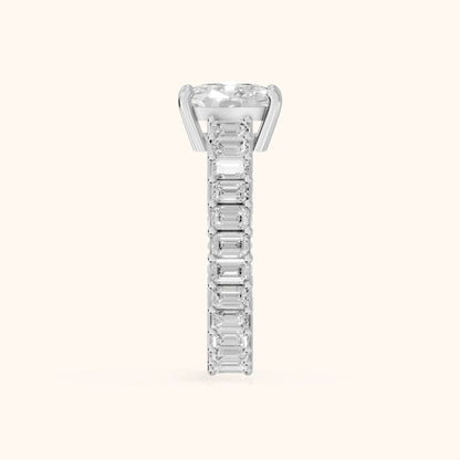 Mallory Shared Prong Cushion Diamond Engagement Ring in White Gold - SideView.webp