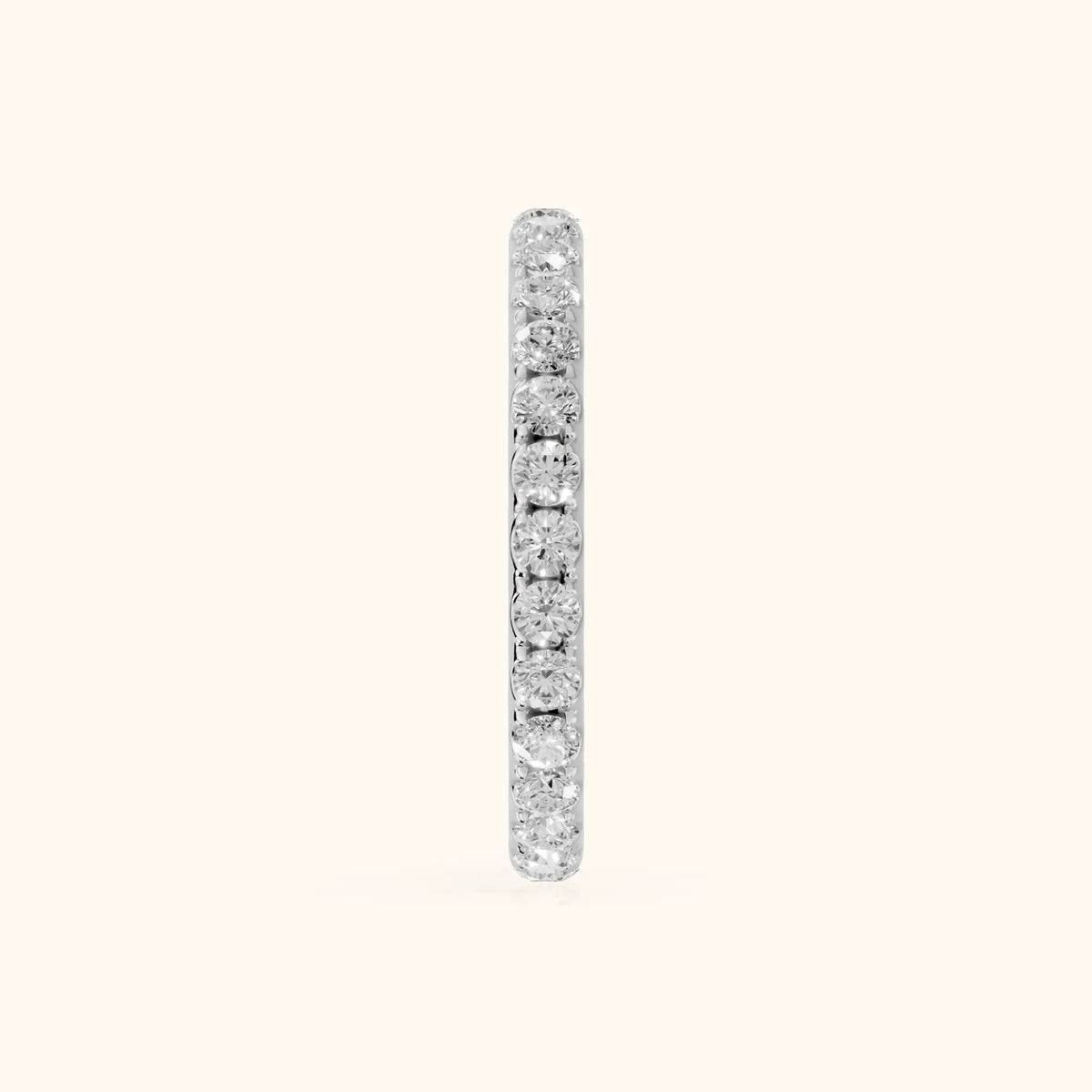 Zora Micropavé Round Diamond Eternity Band in Silver - SideView