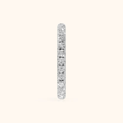 Zora Micropavé Round Diamond Eternity Band in Silver - SideView