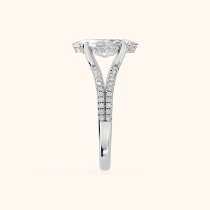 Eternal Embrace Solitaire Marquise Diamond Engagement Ring in Platinum - SideView